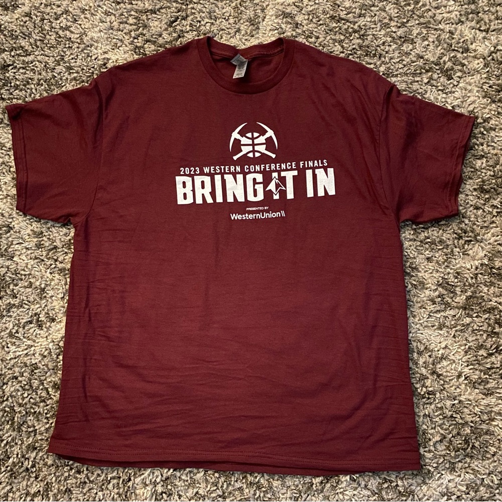Official NBA, Western Conference Finals, Attendance Denver Nuggets T-shirt!!